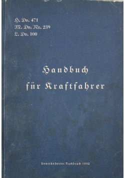 Handbuch fur Kraftfahrer 1939r