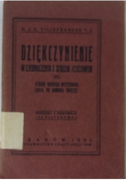 Dziękczynienie w zjednoczeniu z Sercem Jezusowym, 1933 r.