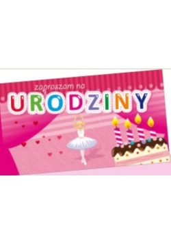 Zaproszenie urodzinowe - Baletnica (5szt) AVANTI
