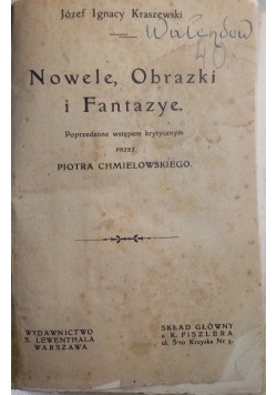 Nowele, Obrazki i Fantazye, 1890 r.