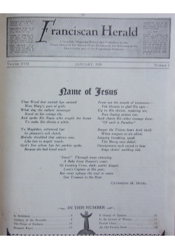 Franciscan Herald, 1929 r.