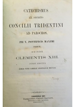 Catechismus ex decreto concilii tridentini , 1867 r.