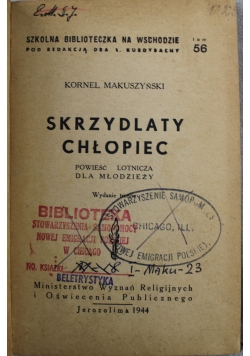 Skrzydlaty chłopiec powieść lotnicza dla młodzieży 1944 r.