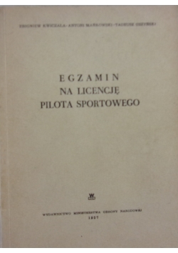 Egzamin na licencje pilota sportowego