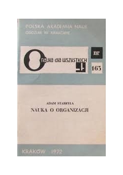 Nauka o organizacji nr 163