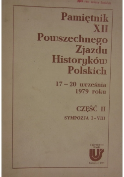 Pamiętnik XII Powszechego Zjazdu Historyków Polskich, część 2