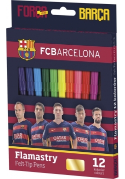 Flamastry 12 kolorów FC Barca
