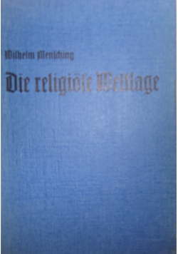 Die religiose Weltlage,1936r.