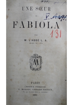 Une Sceur de Fabiola 1865 r