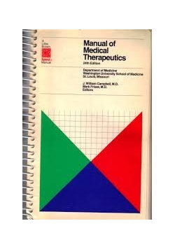 Manual of medical therapeutics