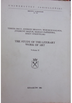 The study of the literary work of art