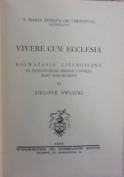 Vivere cum Ecclesia, 1949 r.