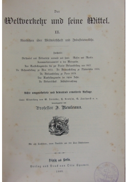 Der Weltberkehr und leine Mittel ,1888r.
