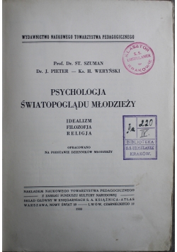 Psychologja światopoglądu młodzieży 1933 r