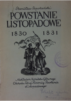 Powstanie listopadowe, 1930r.