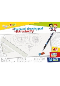 Blok techniczny A4 10 kartek 6 sztuk
