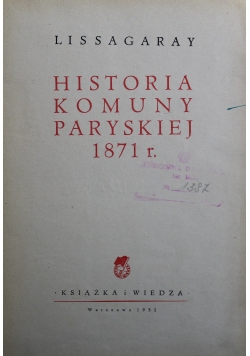 Historia komuny paryskiej 1871 r 1951 r