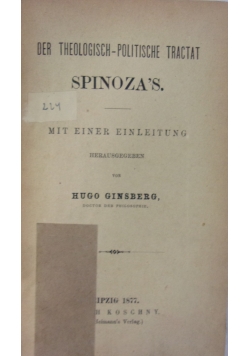 Spinoza's, 1877 r.