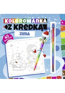 Kolorowanka z kredką Zima