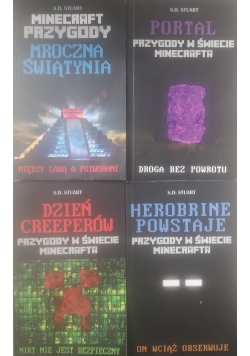 Przygody w świecie Minecrafta,zestaw czterech książek