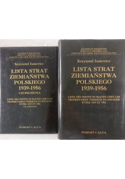 Lista strat ziemiaństwa polskiego 1939 - 1956 + uzupełnienie
