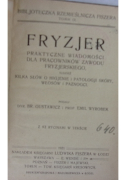 Fryzjer praktyczne wiadomości dla pracowników, 1921 r.