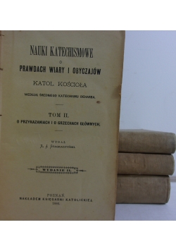 Nauki Katechizmowe. Zestaw 4 książek.1886 r.