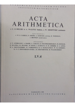 Colloquium Mathematicum, t.LV.4