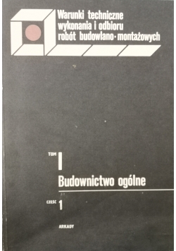 Budownictwo ogólne, tom 1 część 1