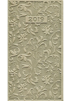 Kalendarz 2019 A6 tygodniowy relief beżowy