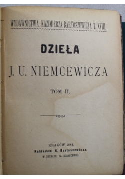 Dzieła J  U Niemcewicza 1884 r