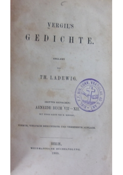Vergil's Gedichte. 1865 r.