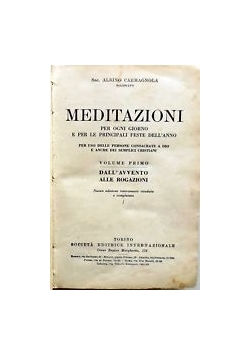 Meditazioni, Tom I