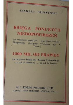 Księga ponurych niedopowiedzeń, 1941 r.