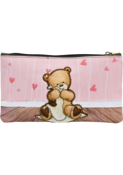 Piórnik Owalny Popcorn Bear Bow