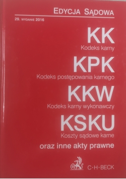 Kodeks karny. Kodeks postępowania karnego. Kodeks karny wykonawczy. Koszty sądowe karne