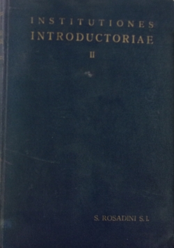 Institutiones Introductioriae II, 1938 r.