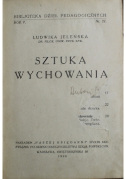 Sztuka Wychowania  1930 r.
