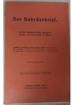 Der Hebraerbrief, 1914 r.