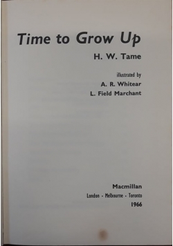 Time to Grow Up