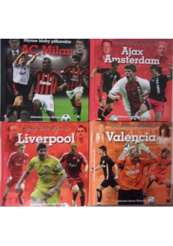 Słynne kluby piłkarskie,  zestaw 4 książek