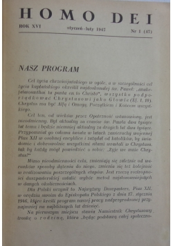 Hommo Dei, 1947 r.