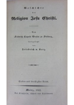 Geschichte der Religion Jesu Christi, Tom 37, 1842r.