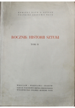Rocznik historii sztuki Tom IV