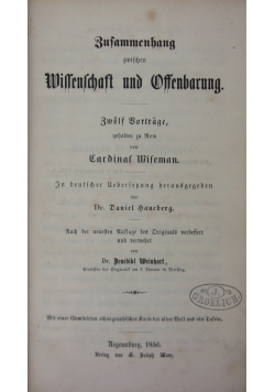 Zusammenhang Wissenschaft und Offenbarung,1856r.