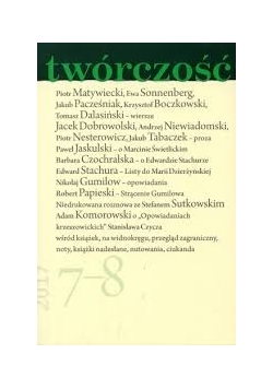 Twórczość. Rom LXXIII, nr 7 i 8