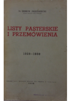 Listy Pasterskie i przemówienia  1928- 1938, 1938 r.