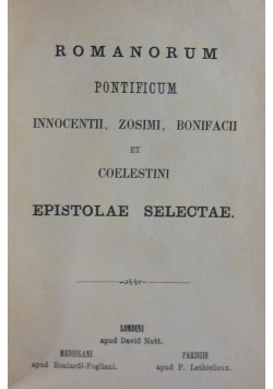 Romanorum pontificum, 1872r.