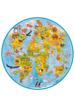 Puzzle XXL świat - okrągłe