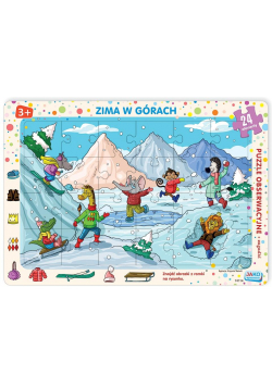 Puzzle ramkowe 24 Zima w górach